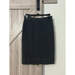 Prada women's 46 gray black pencil skirt